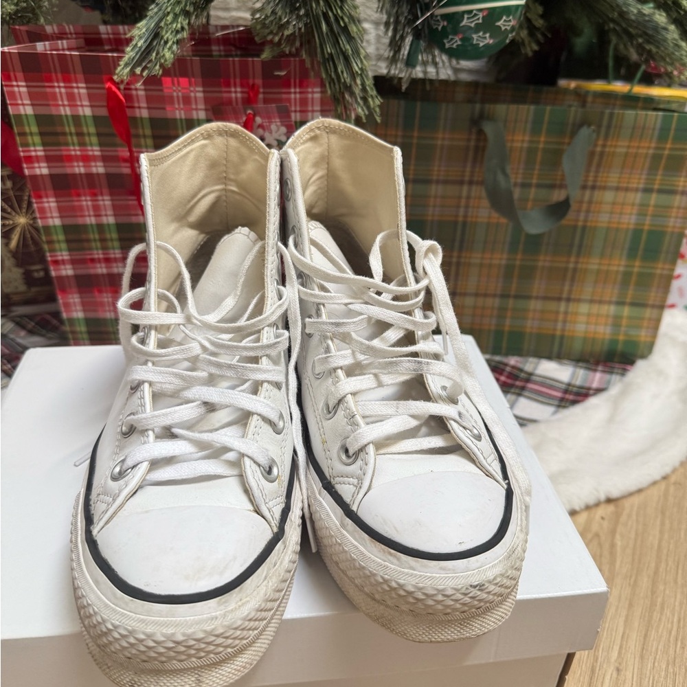 White High-Top Sneakers